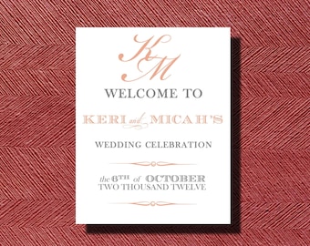 Wedding Welcome Sign or Poster