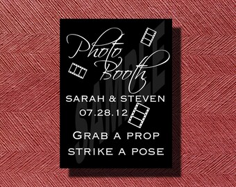 Wedding Reception Photo Booth Sign