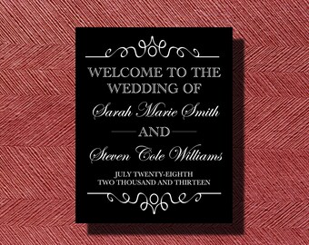 Wedding Reception Welcome Sign