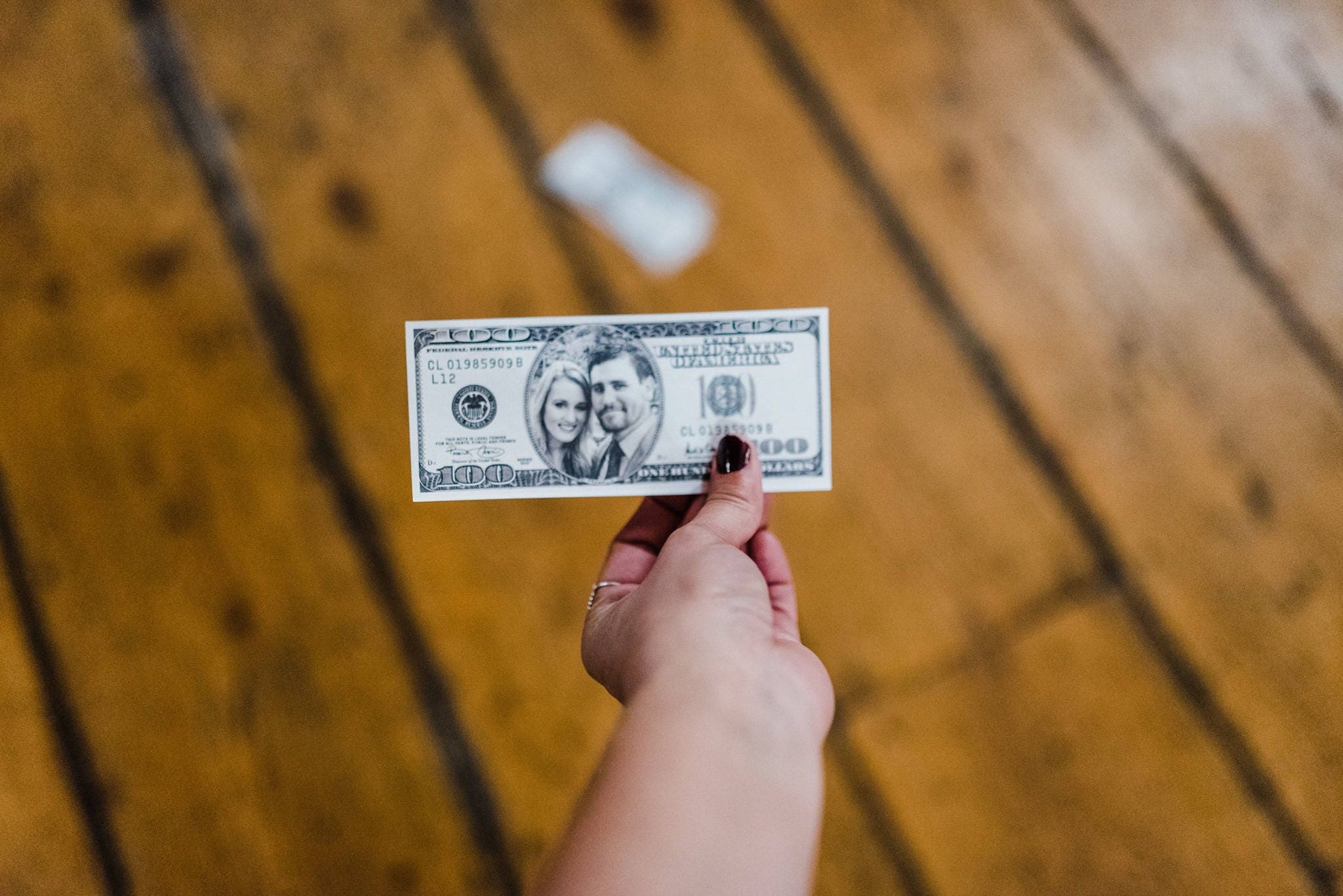 Custom Face Hundred Dollar Bill - Wedding Favor Money (Printable)