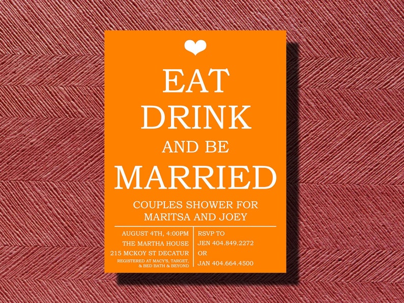 Couples Wedding Shower Invitation image 1