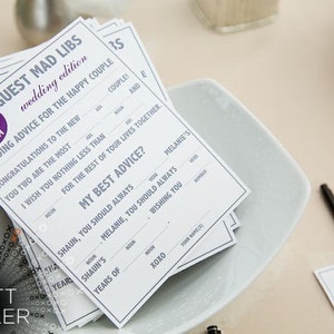 Printable Wedding Mad Libs A Fun Guest Book Alternative image 2