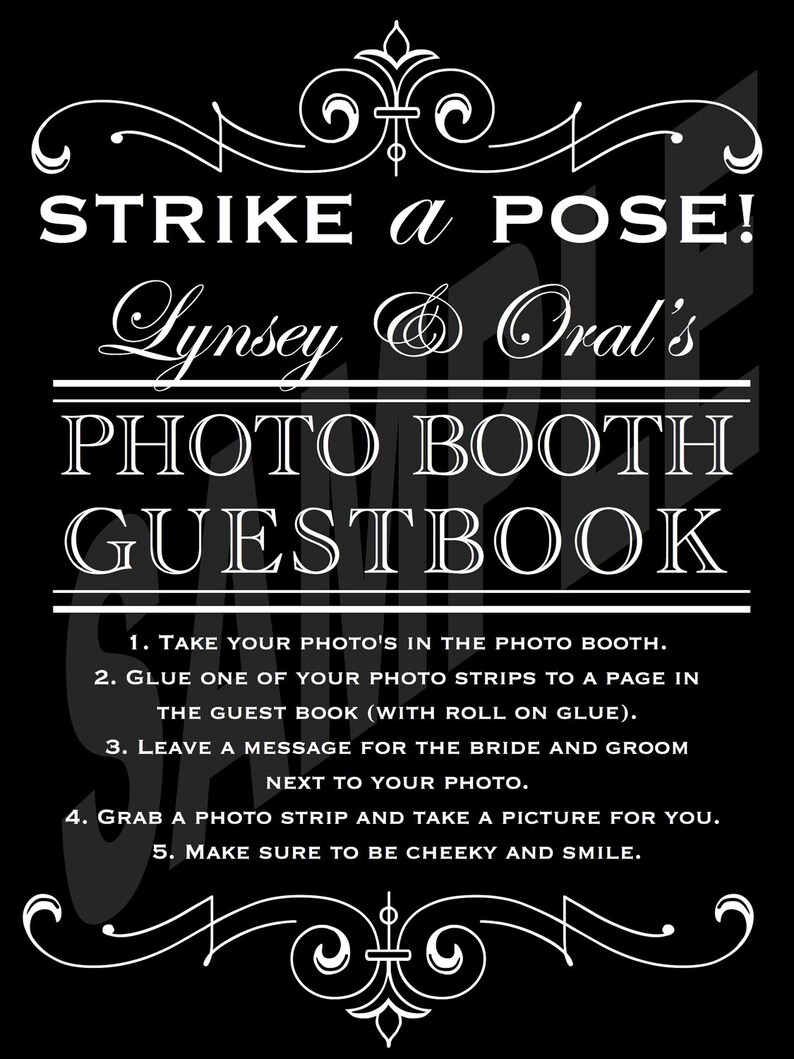 Wedding Photo Booth Guestbook Sign image 2