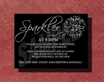 Custom Designed Wedding Sparkler Send Off Sign or Poster DIY Print-Ready