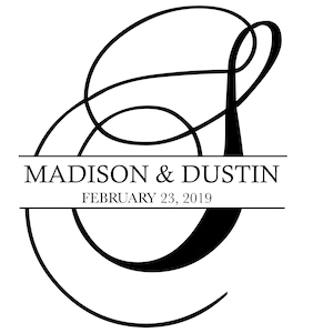 Custom Designed Digital Wedding Monogram Design, Wedding Logo, Digital Gobo, Simple Wedding Monogram Printable, Logo Design for your Event image 1