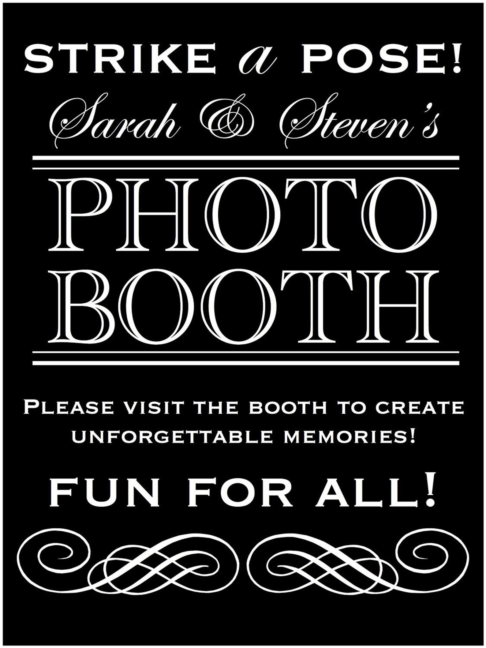 Wedding Photo Booth Sign or Poster DIY Etsy