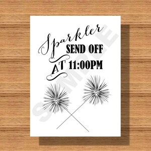 Custom Designed Wedding Sparkler Send Off Sign image 1