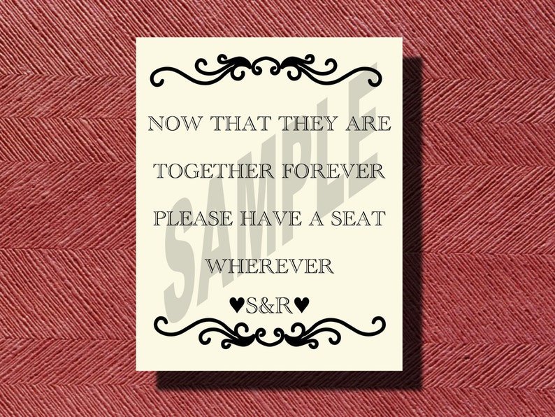 Unique Wedding Reception Seating Sign | Etsy