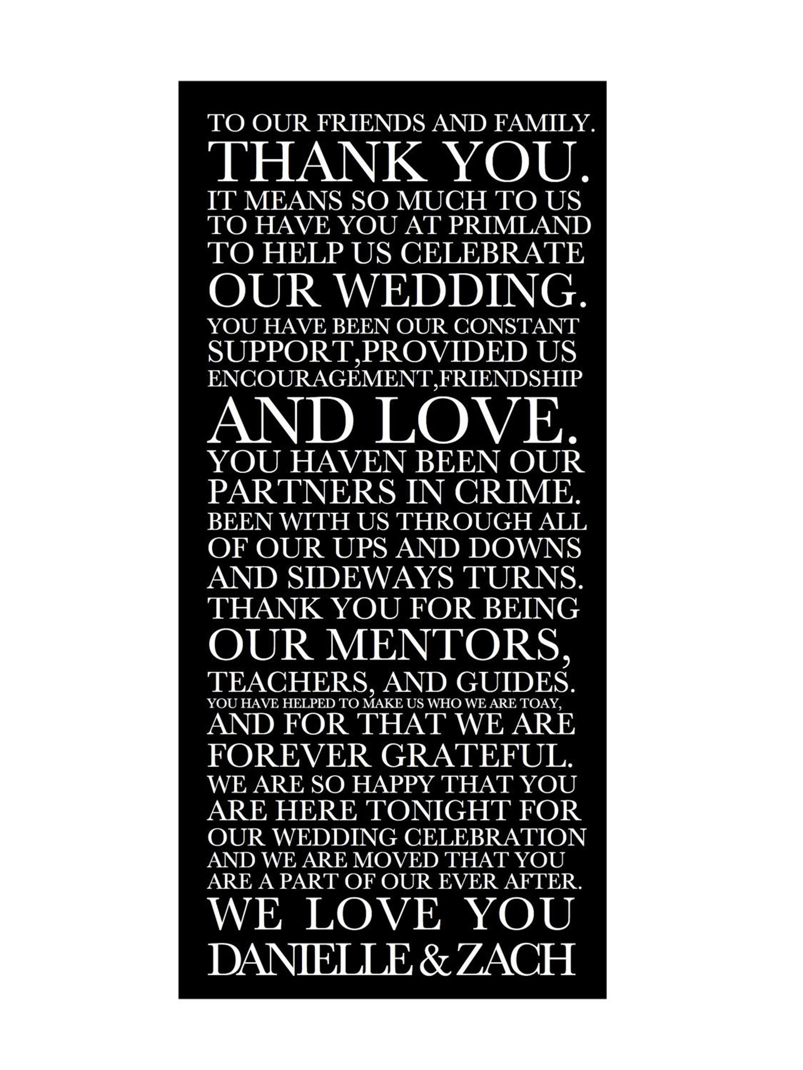 Custom Designed Destination Wedding Thank You Card DIY Etsy