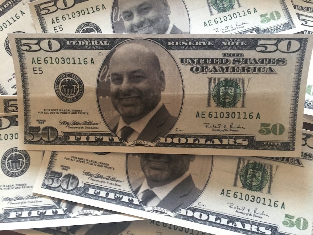 Birthday Money, Birthday Bucks, Insert Your Face on a Fifty Dollar Bill