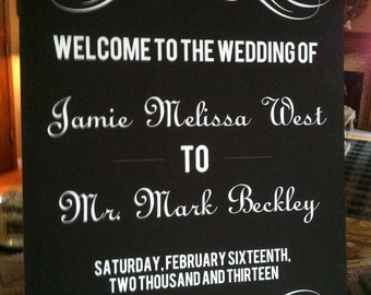 Wedding Reception Welcome Sign