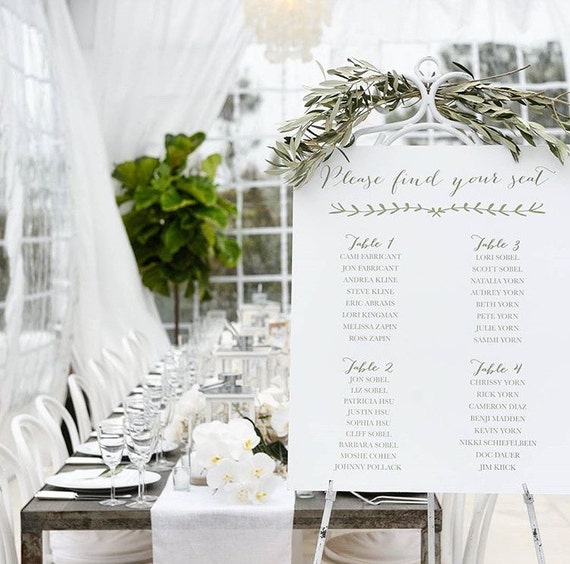 Elegant Seating Charts Wedding