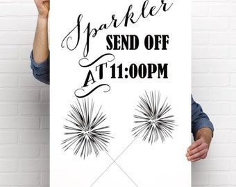 Custom Designed Wedding Sparkler Send Off Sign
