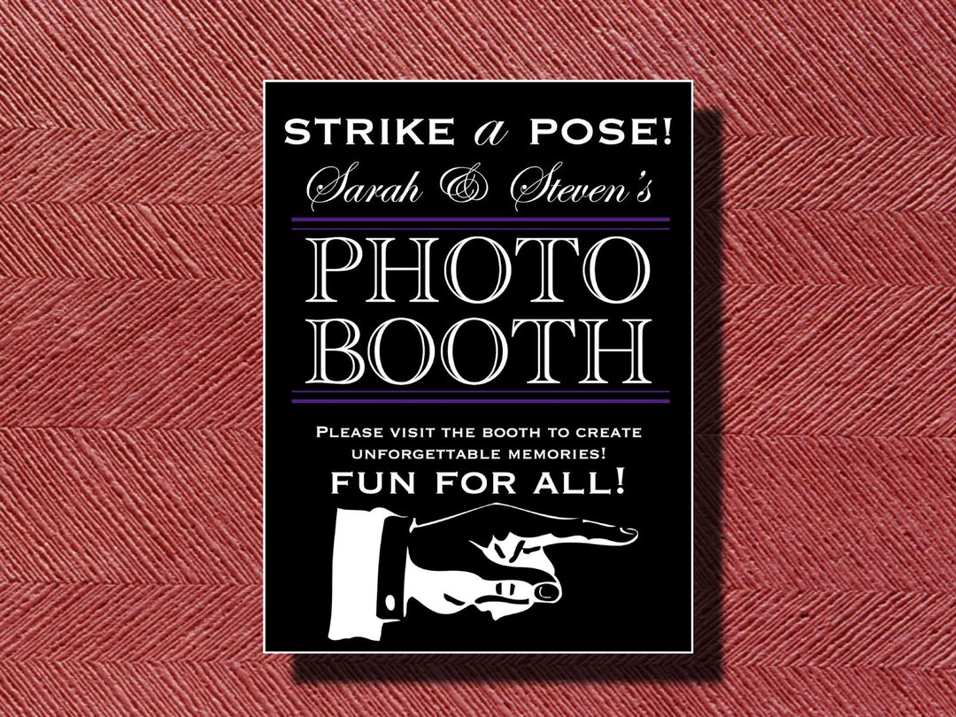 Printable Wedding Photo Booth Sign or Poster - Etsy