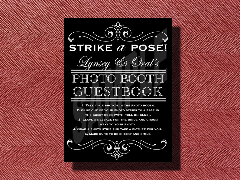 Wedding Photo Booth Guestbook Sign image 1