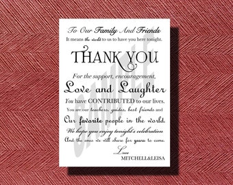 Wedding Day Thank You Card