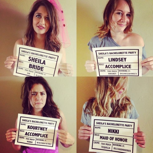Printable Bachelorette Mugshot Signs - Etsy