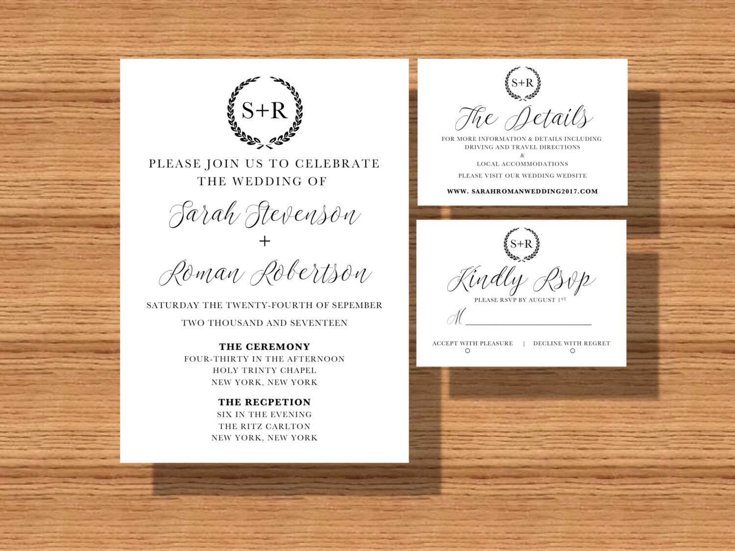 Printable Wedding Invitation Suite Wedding Invite Set The | Etsy