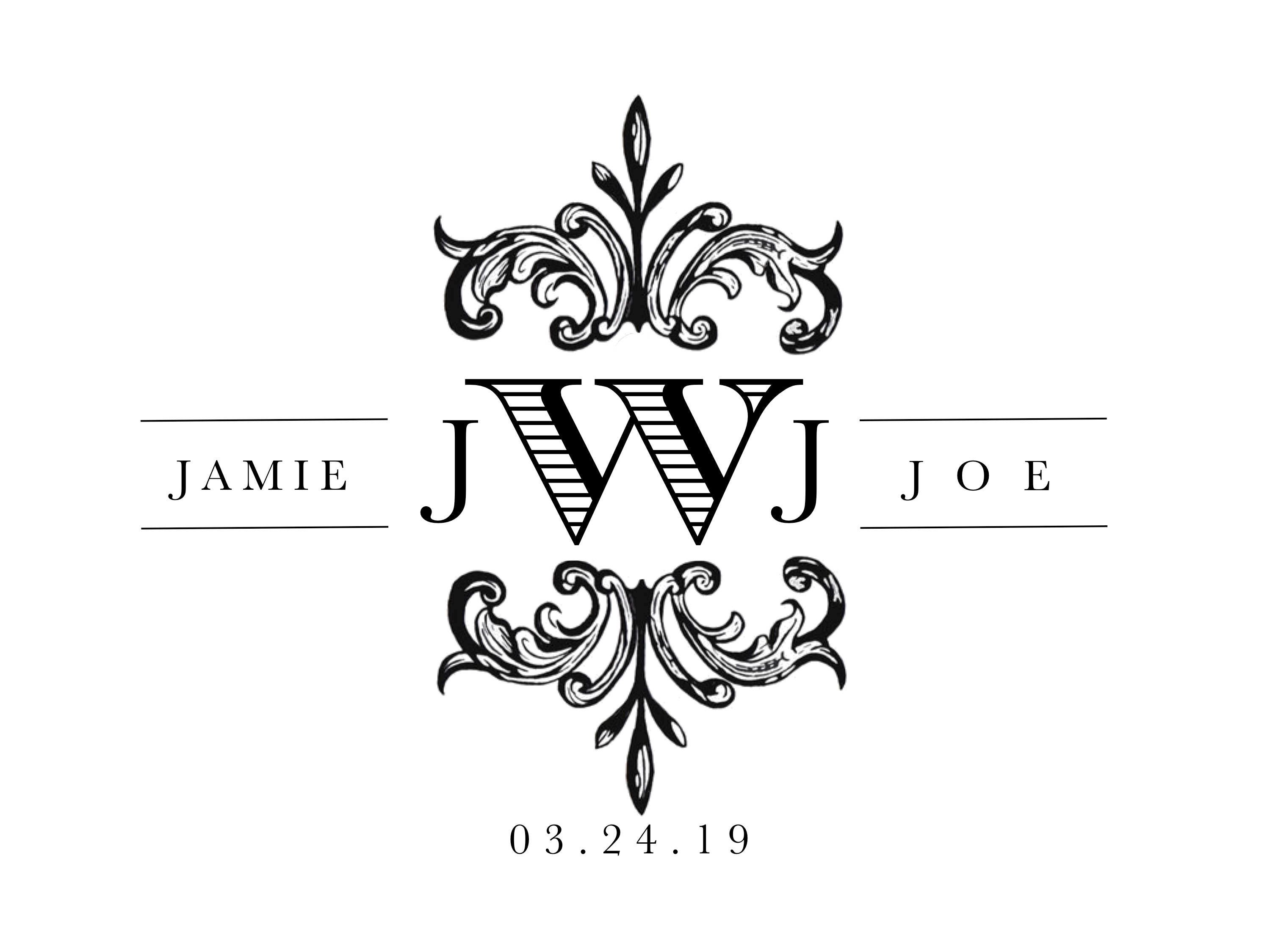 Wedding Gobo Heart Shaped Wedding Monogram Printable Custom Designed Digital Wedding Monogram Design HeartLogo Logo Design for your Event
