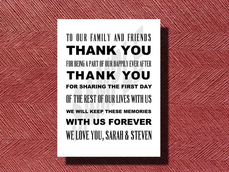  Wedding Day Thank You Card Etsy