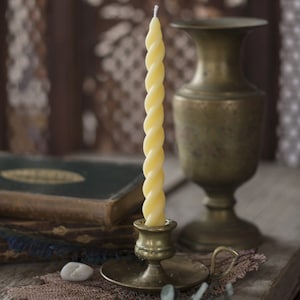 7 1/4" Spiral Taper - Set of 2 - 100% Beeswax