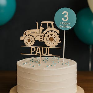 Cake Topper Tractor - personalized