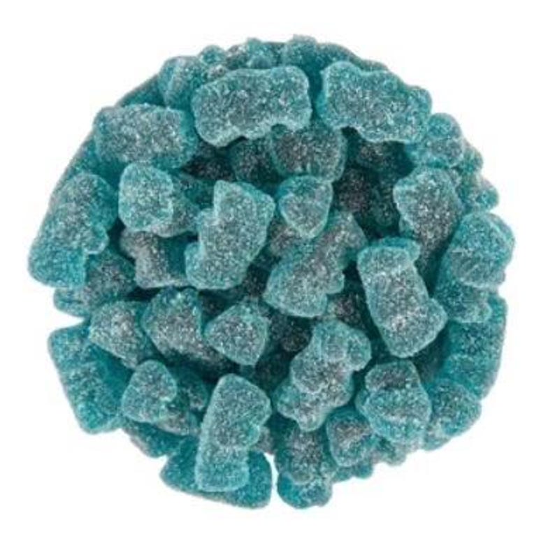 Sour Blastin' Blue Raspberry Flavored Gummy Bears - Etsy