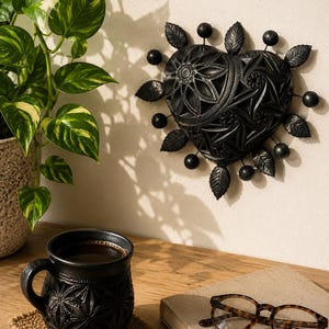 Hand-Carved Jarrito Barro Negro Mug – Oaxacan Black Clay Coffee Cup (12oz)