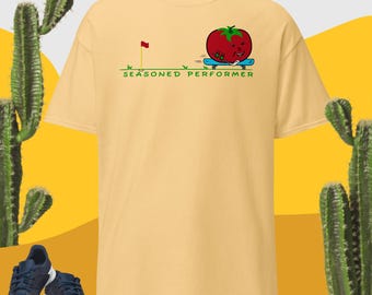 Classic T-shirt Tomato Skateboard Golf tee