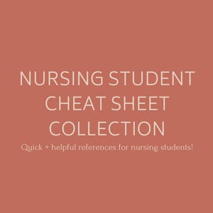Nursing Student Cheat Sheet Collection | Lab Values, Medications, Vitals & Clinical Reference PDF | Nursing School Study Guide