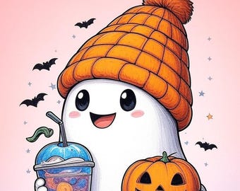 Cute ghost png, Halloween png, coffee png, bougie png, bougie ghost, here for the boos, sticker png, mug png, Trending png, pod, dtf, png