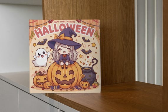 Coloriage Halloween kawaii chibi PDF – 50 pages à imprimer | Cahier créatif enfants & adultes, activité automne et fêtes