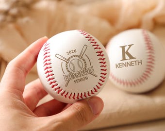 Personligt basebollset, basebollträlåda, graverat namnbasebollset, anpassad basebollspelarepresent, jubileumspresent, basebollälskare