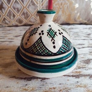 Handmade Moroccan Ceramic Tagine: Traditional Pottery for Serving & Decor