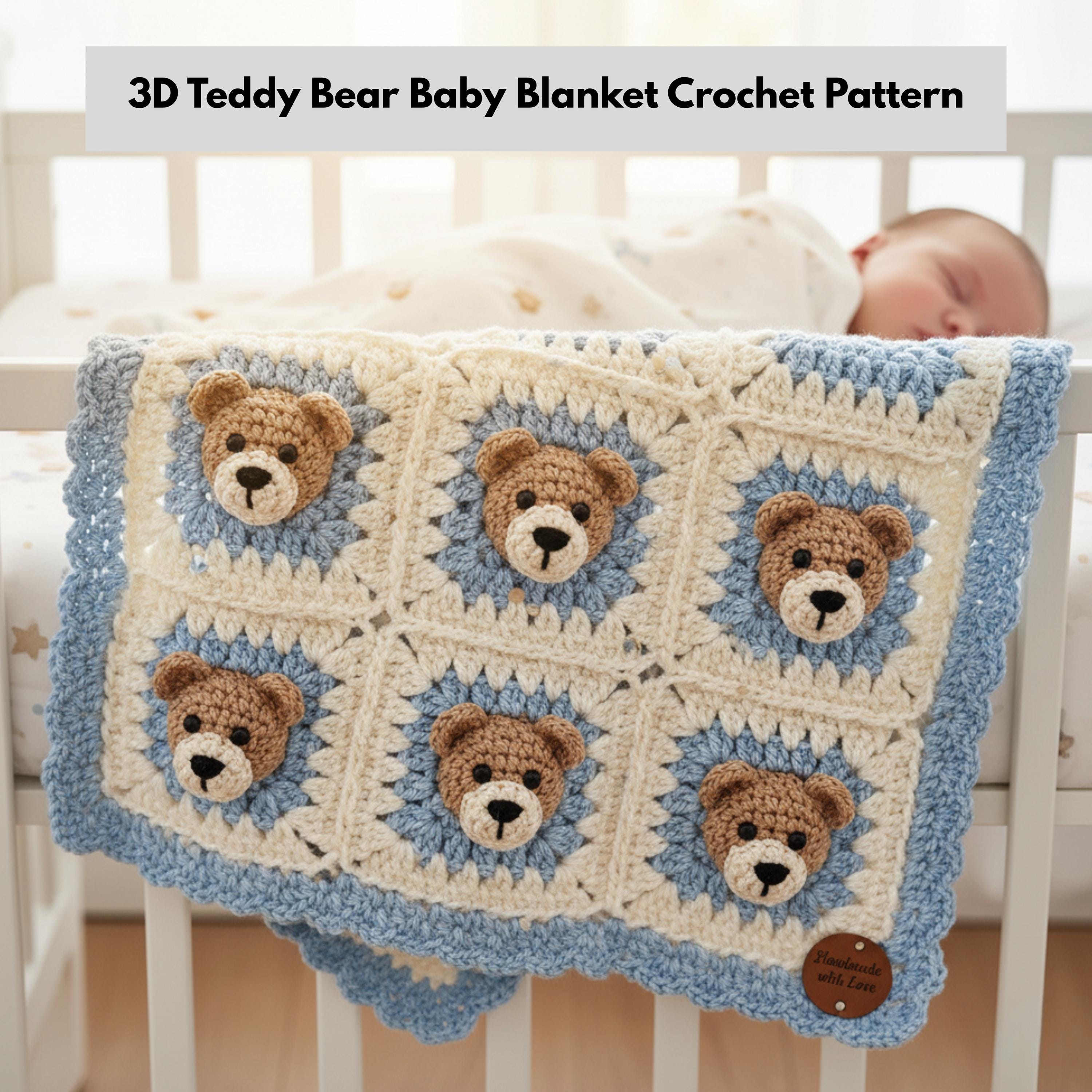 30 Teddy Bear Blanket Crochet Patterns for Cozy Baby Gifts, Loveys, and Keepsake Afghans 30 Teddy Bear Baby Blanket Tutorial