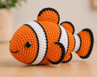 Koi Fish Crochet Pattern PDF | Amigurumi Fish Pattern | Clownfish Crochet Toy | DIY Handmade Fish Plush Pattern