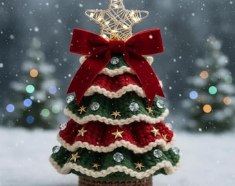 Christmas Tree Crochet Pattern PDF, Christmas Tree Amigurum, Elegant Amigurumi Xmas Decor , Easy Crochet Tutorial