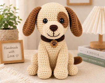 Realistic Crochet Dog Pattern PDF | Amigurumi Puppy Toy | DIY Handmade Dog Plush | Step-by-Step Crochet Pattern | Beginner Friendly