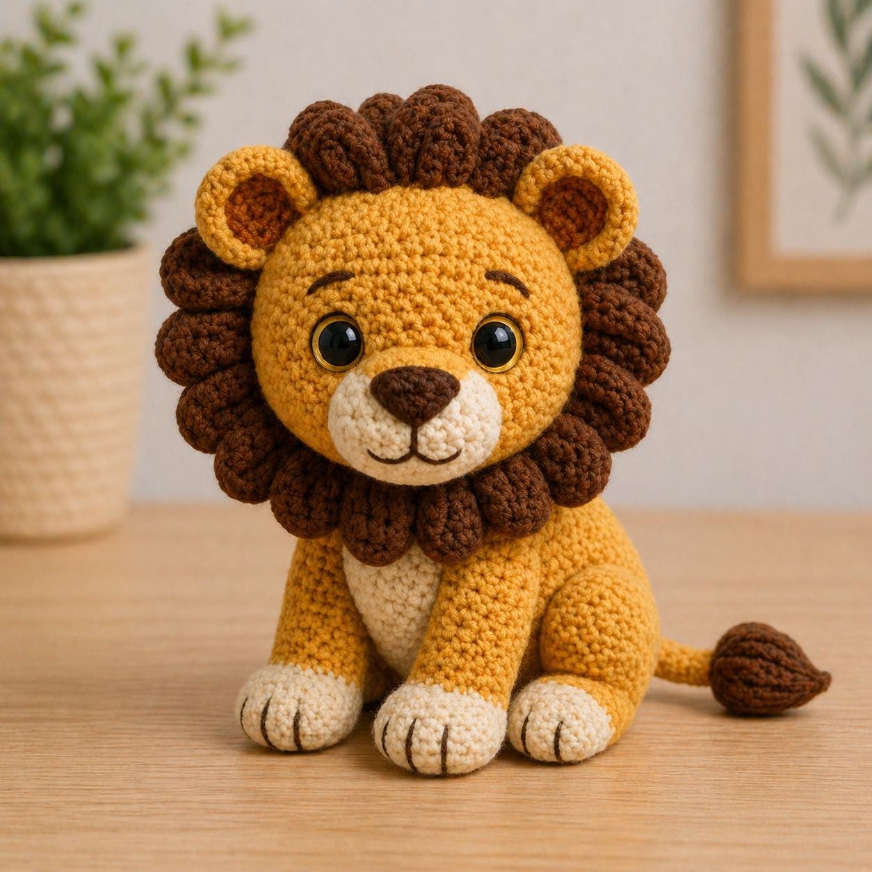 Realistic Plush Lion DIY Pattern