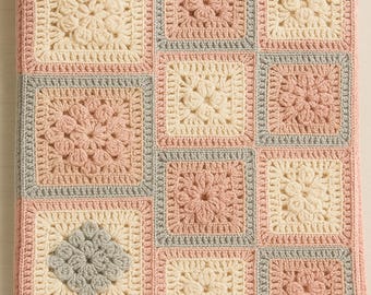 Crochet Baby Blanket Pattern | DIGITAL PDF DOWNLOAD | Throw Blanket, Crochet Afghan Baby-King Size Striped Afghan for Babies and Toddlers