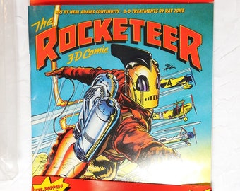 The Rocketeer - 3D Comic Book, 3D Glasses, Cassette Tape circa 1991