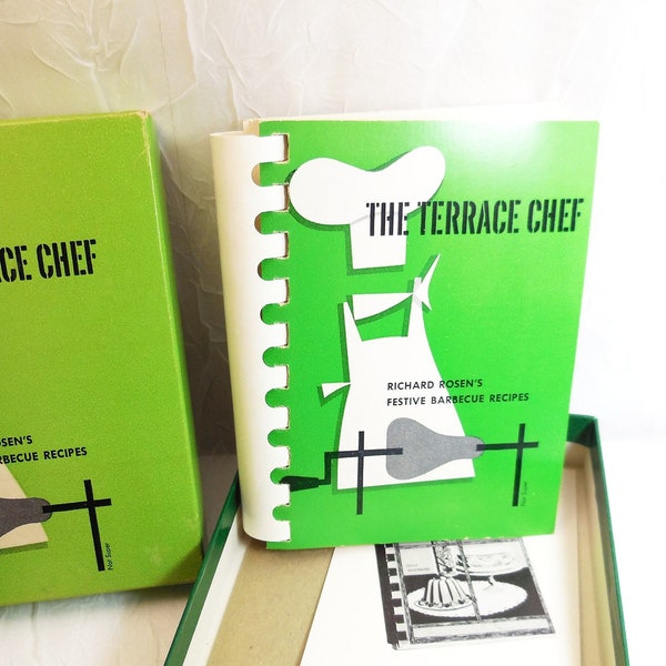 The Terrace Chef, Richard Rosen, Festive Barbecue Recipes, vintage 1950s book