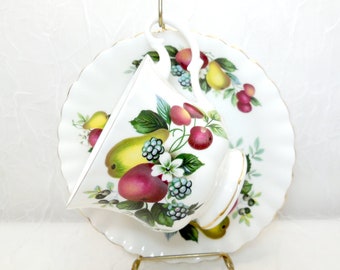 Vintage Royal Albert, Orchard Fruit, Tea Cup & Saucer Set, Apple Pear