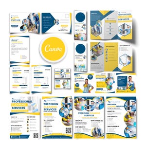 Editable Cleaning Services Canva Templates Bundle | Brochure, Flyer, Business Card (Digital Download)