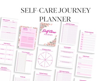 Self-Care Reiseplaner | Wellness Journal, Dankbarkeit Tracker (druckbare PDF)