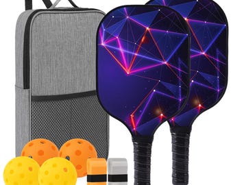 Set da pickleball in fibra di carbonio FLEXI-CASA: design geometrico cosmico, prestazioni migliorate