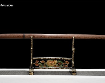 Handmade Katana Sword – High Manganese Steel, Rosewood Scabbard & Handle, Minimalist Japanese Style Collectible