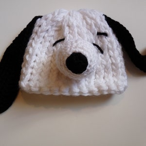 Snoopy inspired knit hat image 1