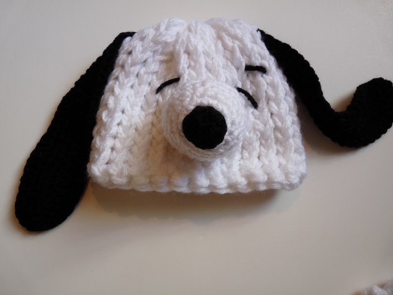 Snoopy inspired knit hat image 1