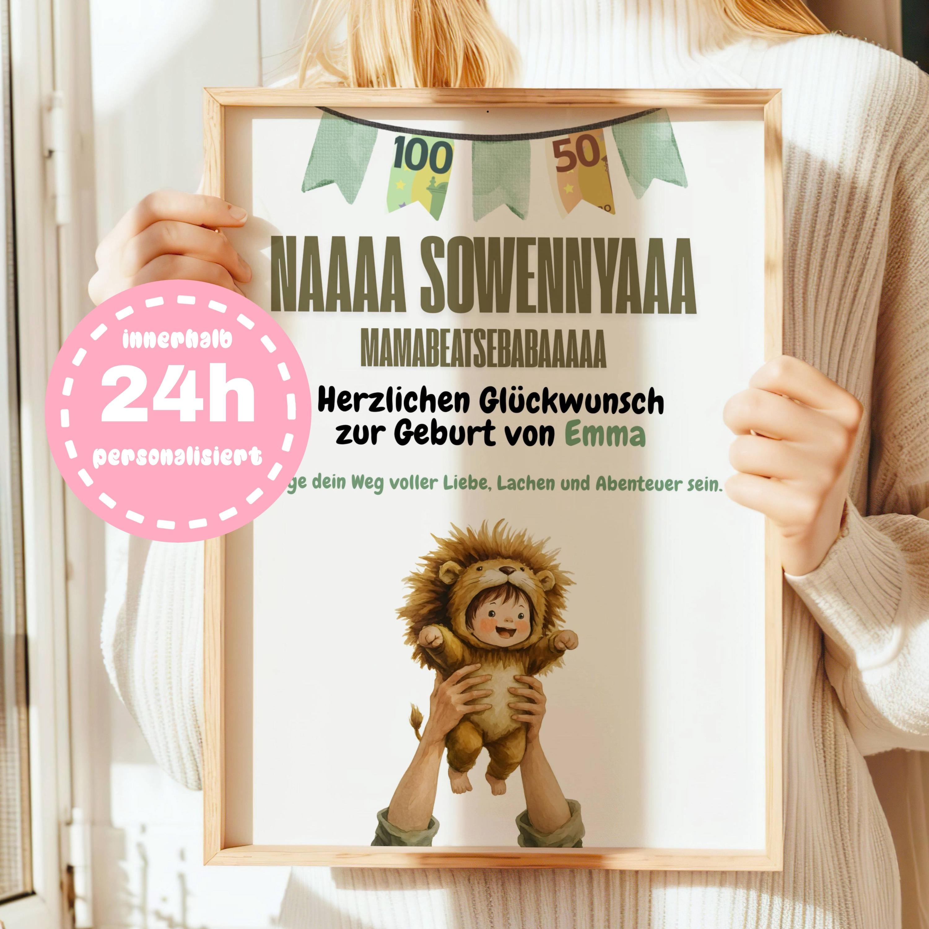 Wee Blue Coo Propaganda Steht Fest Löwen-Geburtstagskarte – 17,5x12,5 Cm, 280 G/m² Karton – Personalisierbar, Aus Schottland